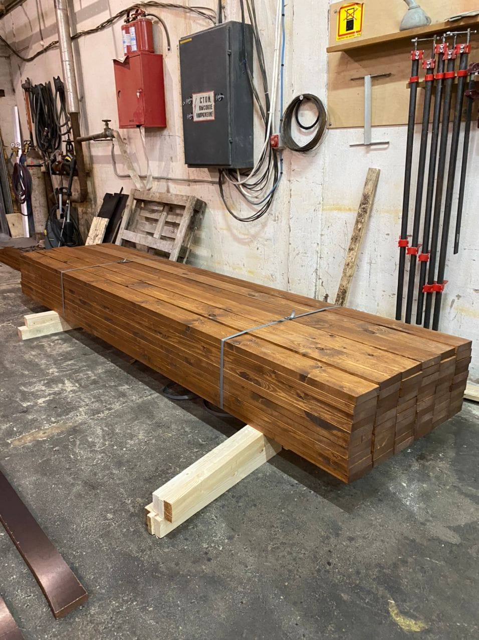 Stacked timber for ramp frames